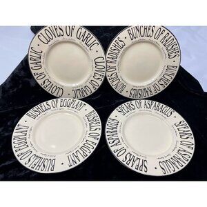 Newcor Treasures For The Table - GARDEN MARKET - (4) BREAD & BUTTER PLATES - 6"